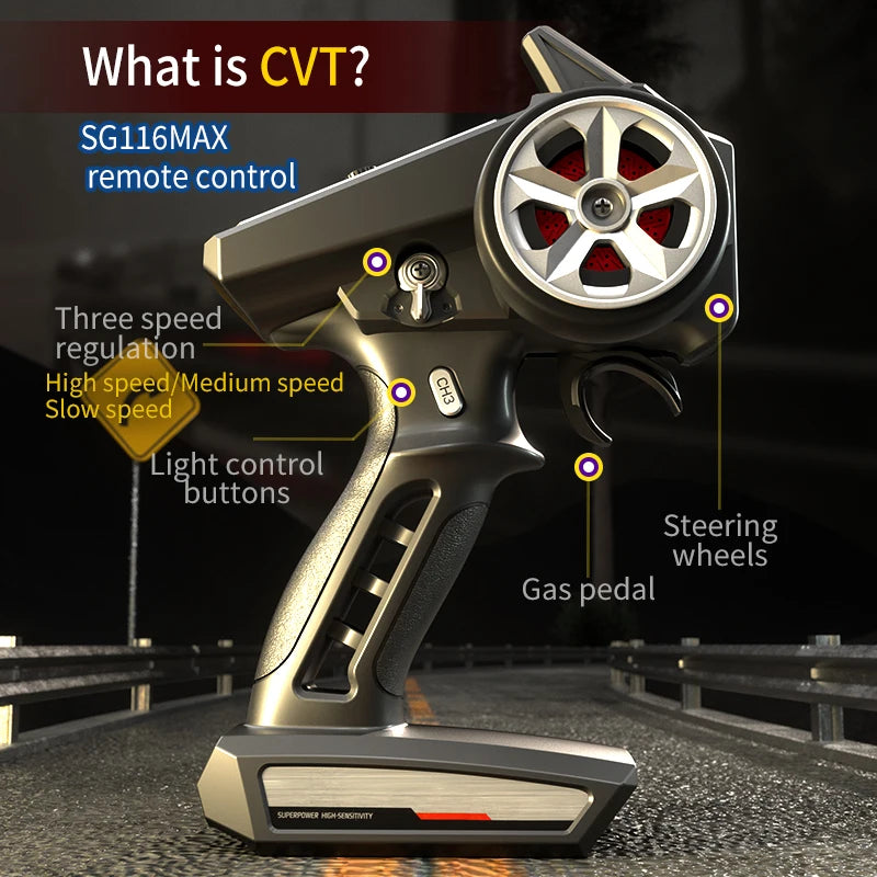 2.4G Remote Control Car 4WD Professional Racing Car SG116PRO/MAX Remote Control Car Brushless High Speed 80KM/H Off-Road Drift