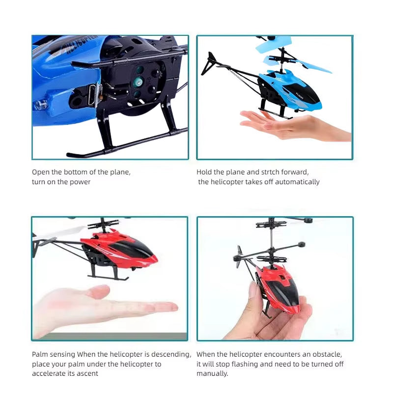 Rechargeable Mini RC Drone Remote Safe Fall-Resistant RC Helicopters Drone Children Toys