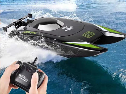 30Km/H Racing Boat 2.4G Radio Controlled Rc Boat High Speed Speedboat 20Mins 2Ch Dual Motor Waterproof Ship Boys Christmas Gift