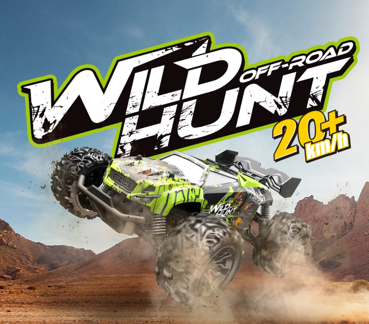 Voiture Télécommandée 4x4 Tout-Terrain 1:20 – RC Car Haute Vitesse 20 km/h avec Suspension & Drift – Cadeau Enfant ou Adulte