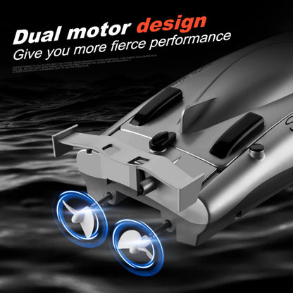 30Km/H Racing Boat 2.4G Radio Controlled Rc Boat High Speed Speedboat 20Mins 2Ch Dual Motor Waterproof Ship Boys Christmas Gift
